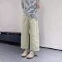 夏季直筒薄款高腰阔腿裤