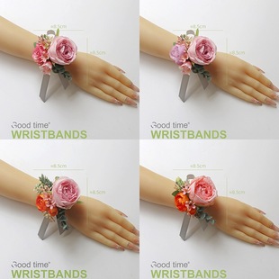 Peony Rose Boutonniere Wrist Corsage Groom Bride Parents Corsage Bridesmaid Sister Hand Flower Wedding Celebration Photography