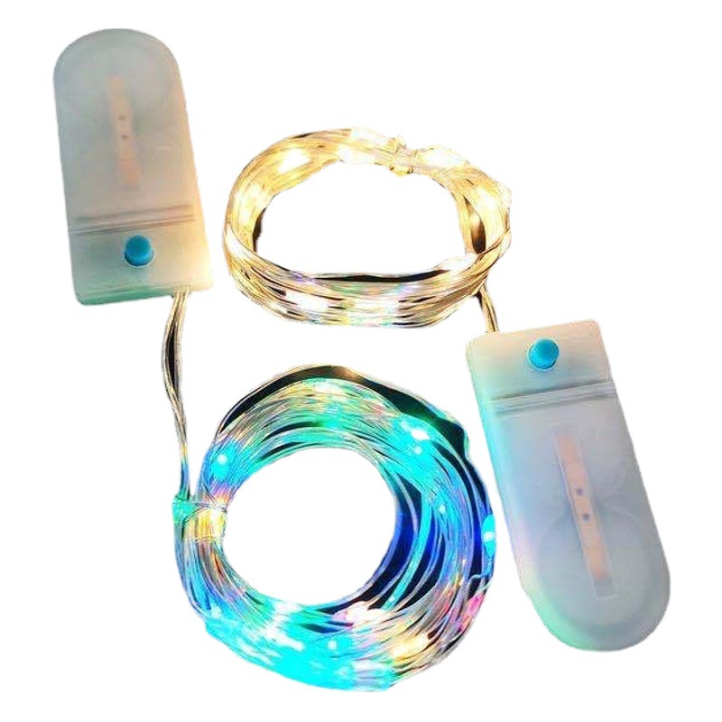 Caja de batería de botón CR2032 de tres funciones caja de regalo de cadena de luz de alambre de cobre decoración de ramo