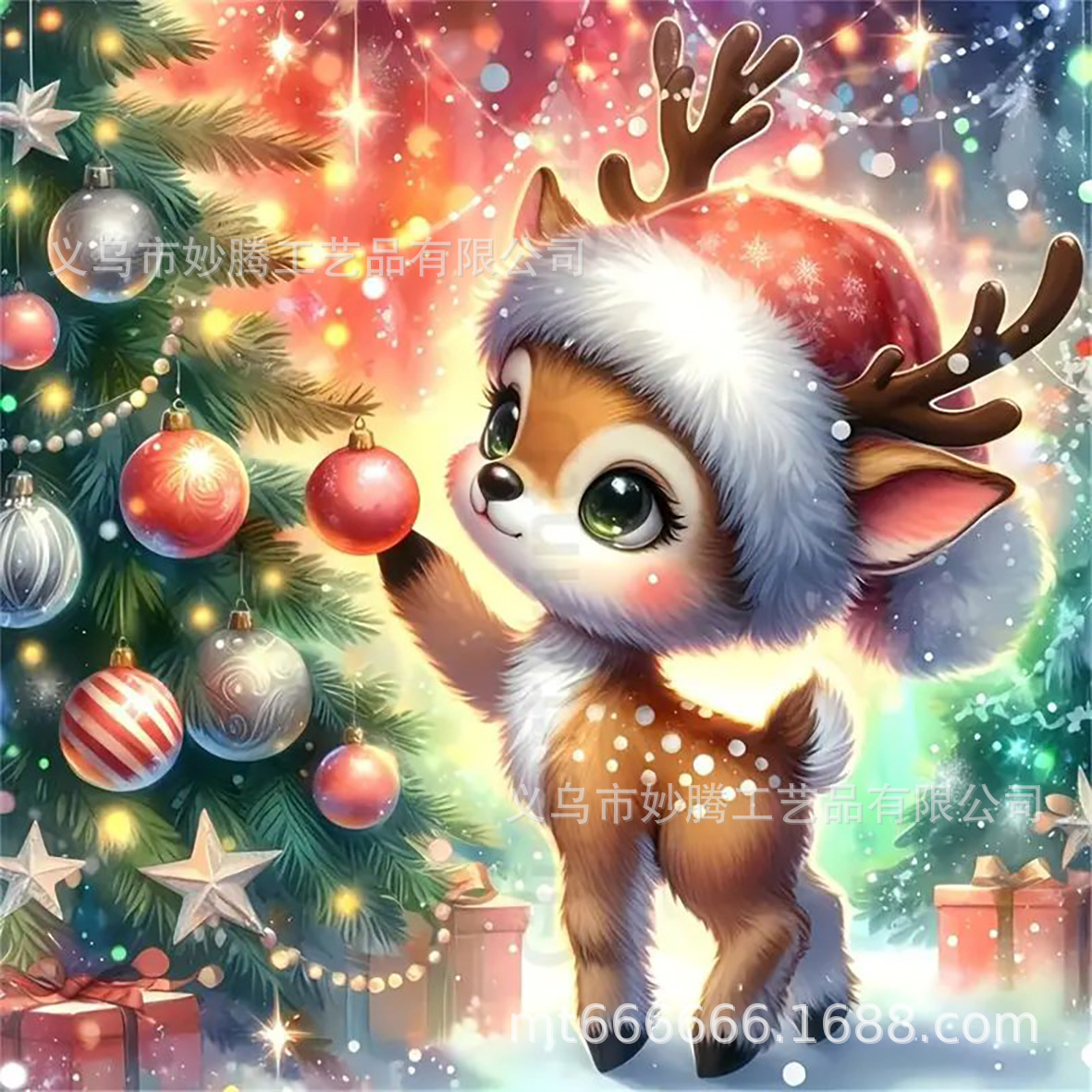 Al por mayor transfronterizo nuevo diamante de Navidad 5D dibujo de diamante completo DIY dibujo de diamante animado pegatinas decoración de la sala de estar