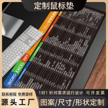 广告鼠标垫抖音同款锁边快捷键包边大号卡通网吧办公桌垫大全