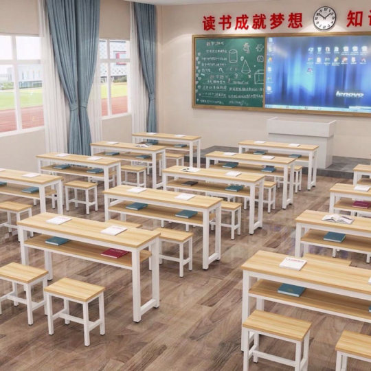 Training Table Manufacturer Direct Sales Long Table Single and Double Desks and Chairs for Primary and Secondary School Students Cram School Conference Employee Training Table