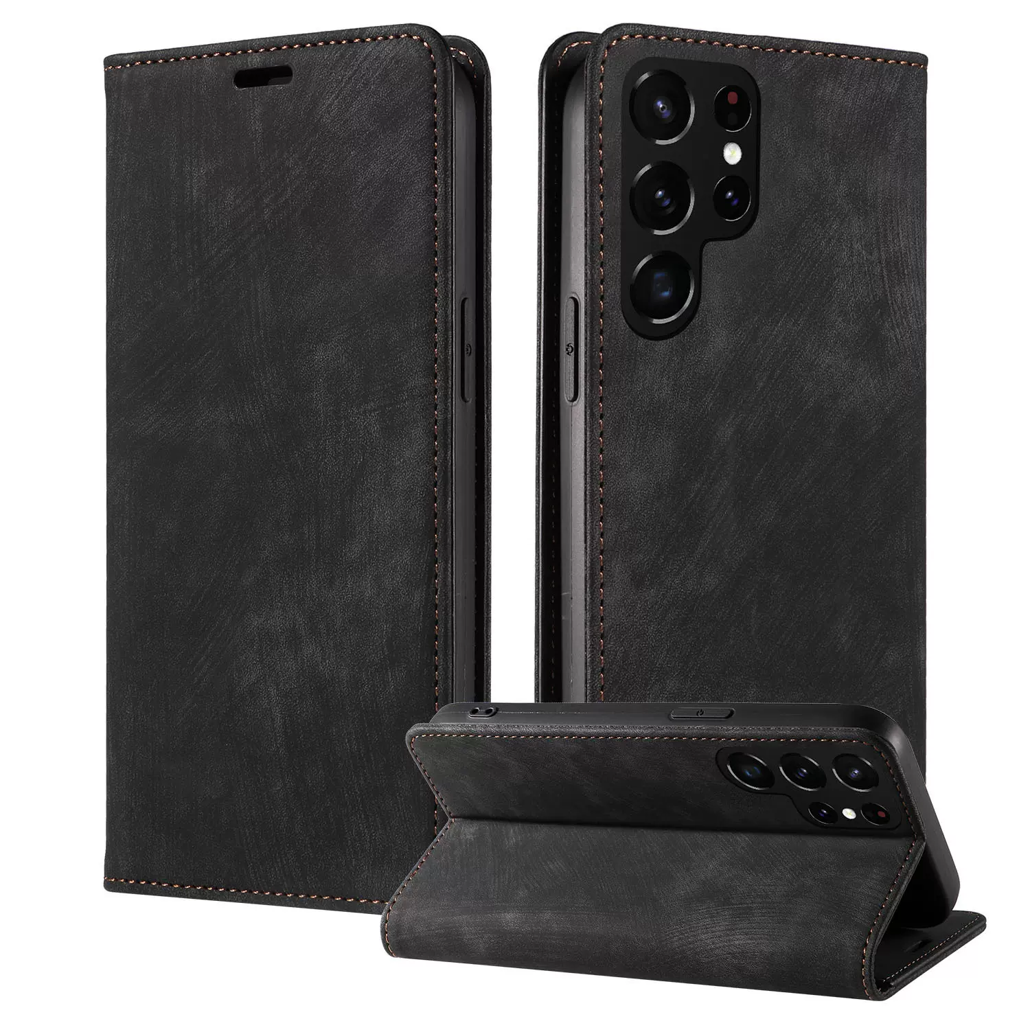 适用三星S22Ultra手机皮套A20E手机壳A51磁吸S10保护套S21FE翻盖