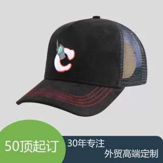 定制绒布复古透气网帽绣花户外运动鸭舌帽棒球帽百搭时尚工厂直销