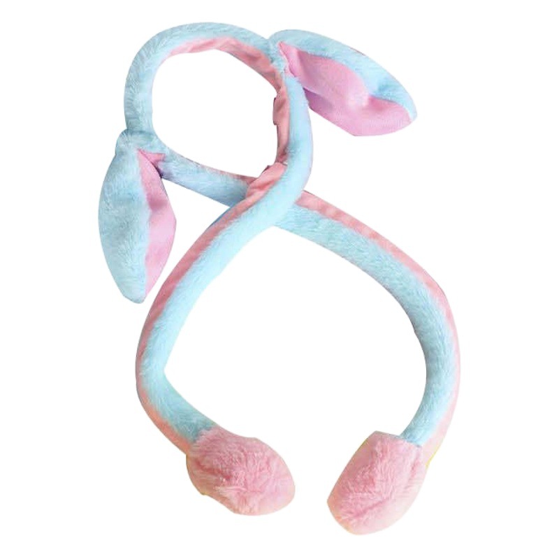 Orejas de conejo felpa luminoso conejo sombrero dibujos animados airbag orejas diadema en movimiento Internet celebridad diadema venta germinación tarjeta