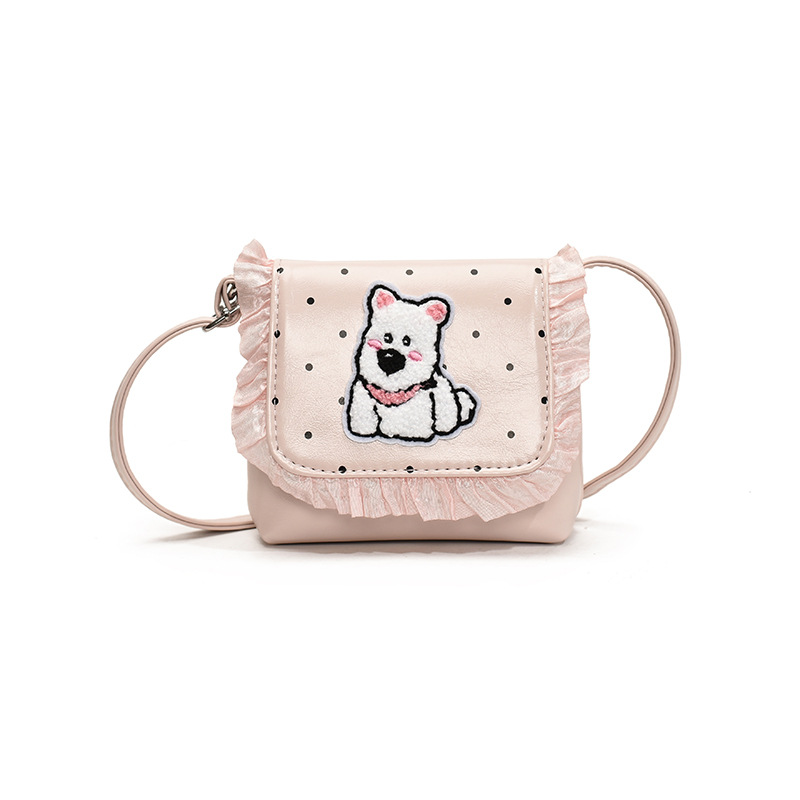 Cartoon perros, niñas y niñas, bolsas de hombro, lindas ondas de encaje para bebés, bolsas de cinturón, nuevas bolsas para niños