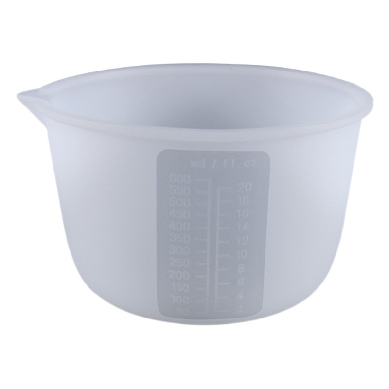 Yu Meiren DIY cristal resina epoxi molde 600ml taza de medir silicona con escala para hornear taza