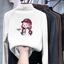 德绒打底衫男童女童加厚长袖T恤秋衣儿童衣服女孩内搭半高领T恤