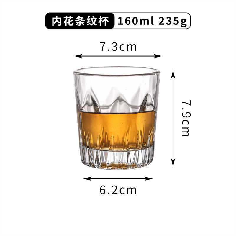 KTV bar copa de vino templado taza octogonal engrosada Fondo vaso de cerveza vaso de vino blanco taza de agua taza de té pequeña copa de vino