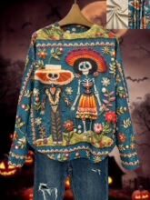 W 54382 3D Digital Print Knit Sweater 3D ����ӡ��ë�¿羳��