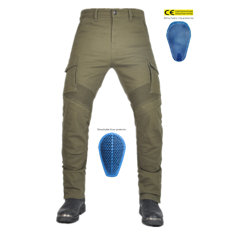VOLER O jeans de motocicleta para hombres y mujeres, locomotoras multi-bolsas, herramientas, pantalones de ciclismo, pantalones anticorrida, protectores de silicona