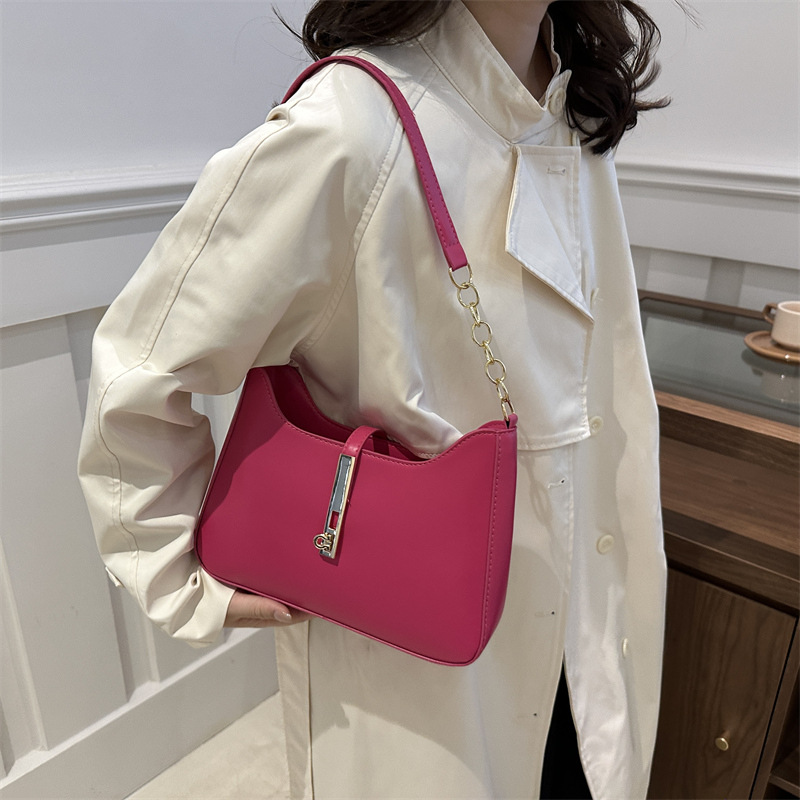 Este año, la textura popular ins zhong nicho bolso de mujer 2024, nuevo estilo coreano de moda personalidad, bolso de hombro universal