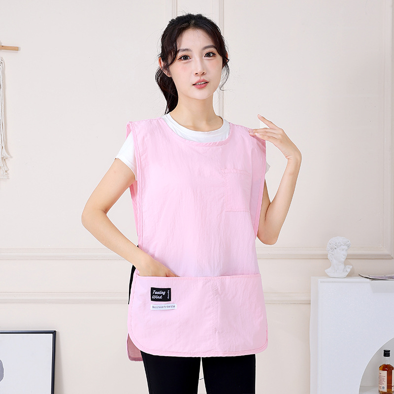 Delantal un lote impermeable a prueba de agua sucia alta ropa de trabajo de cocina coreana chaleco logotipo al por mayor en stock