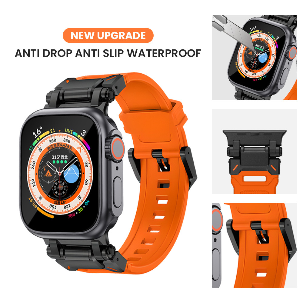 Para Applewatch10 / 9 / 8 Ultra Explorer correa TPU + película endurecida PC todo incluido