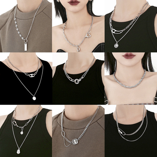 Necklace women's niche accessories snake bone chain ins accessories fashion jewelry high-end European and American neck necklace sweater chain clavicle chain