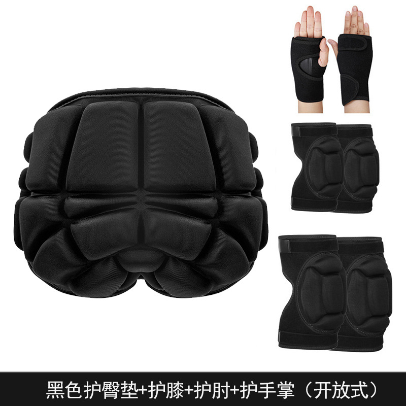 Protector de cadera triangular, protector de rodilla, protector de codo, protector de palma (abierto)
