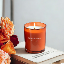 外贸专供彩色杯香薰蜡烛批发定制小众高级卧室摆件大豆蜡香氛礼物