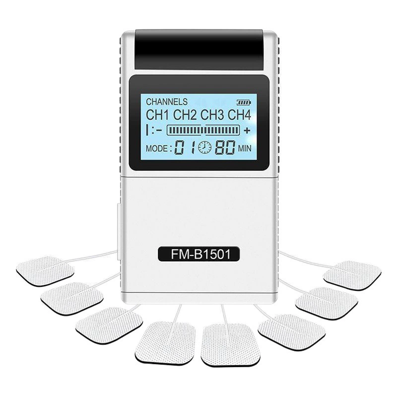 Аппарат для низкочастотной импульсной терапии Fengzhijian 15-режимный TENS, одобренный FDA510K, с четырьмя выходными каналами, для массажа плеч и шеи, EMS-массажер для меридианов