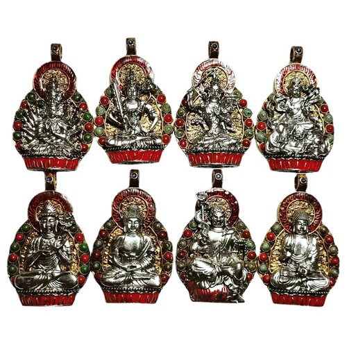 Antiques, eight patron saints, pendants, twelve zodiac signs, natal Buddha pendants, metal crafts wholesale