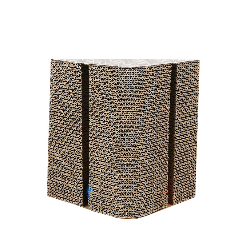 Le ViewSonic triángulo corrugado con forma de papel corrugado, placa de agarre para gatos, bola de campana incorporada, dispositivo de molienda de garras para mascotas, se puede procesar y personalizar