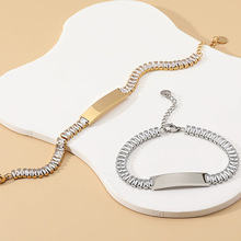 手链天然镶钻轻奢气质女式满钻几何个性百搭不锈钢彩色锆石手链