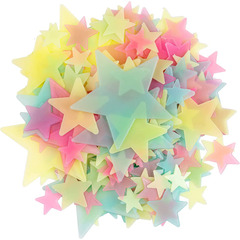 Amazon Fluorescent Wall Decals 100 Pieces Fluorescent Stickers 3CM Plastic Wall Decor Bedroom Lighting Stars Ceiling Decoration