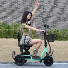 电动车小型女生电池买菜通勤折叠家用轻便残疾人便携电瓶车