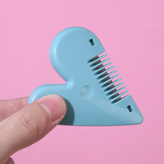 廠家供應桃心雙面家用美發梳劉海打薄修剪器兒童防割傷削髮理髮刀