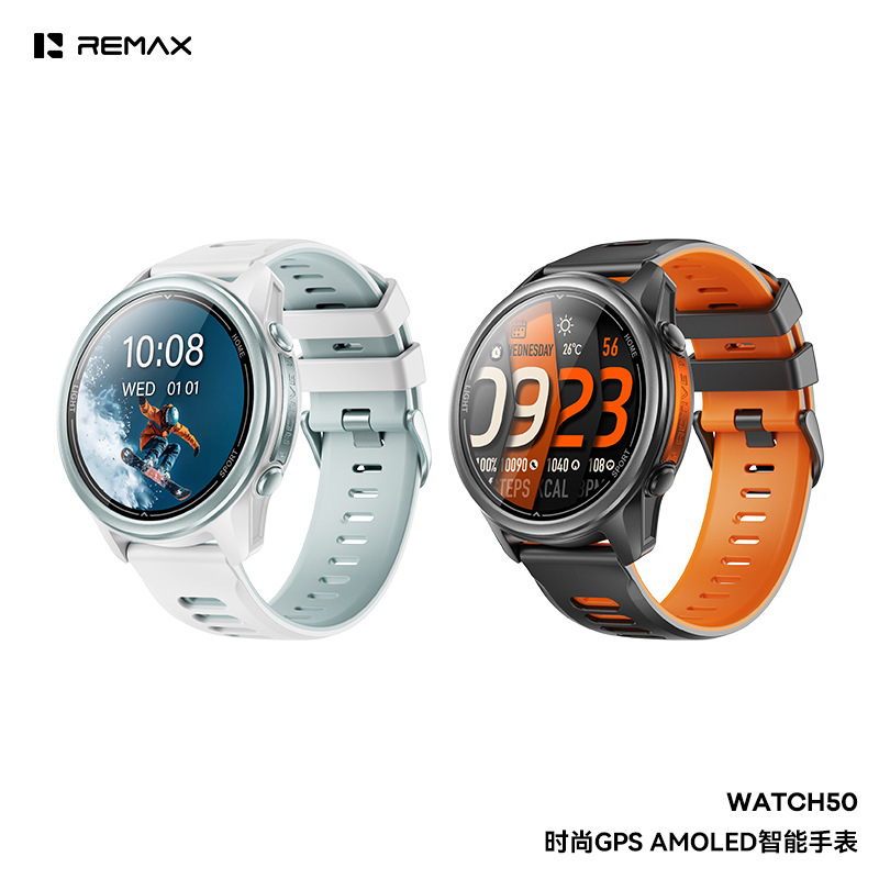 REMAX Fashionable GPS AMOLED Screen Smartwatch High-Resolution Sports Heart Rate Monitoring Cross-Border Bestseller REMAX Fashionable GPS AMOLED Screen Smartwatch High-Resolution Sports Heart Rate Monitoring Cross-Border Bestseller