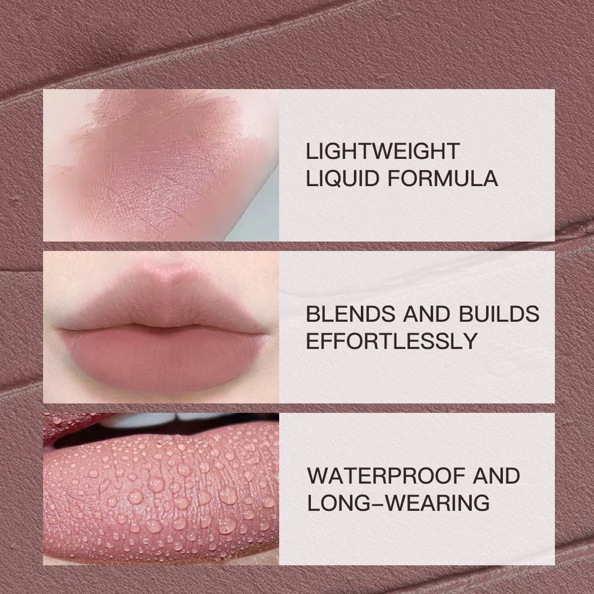 USHAS transfronterizo explosivo mate líquido lápiz labial brillo de labios barro de labios taza antiadherente impermeable Amazon Lip Glaze en caja