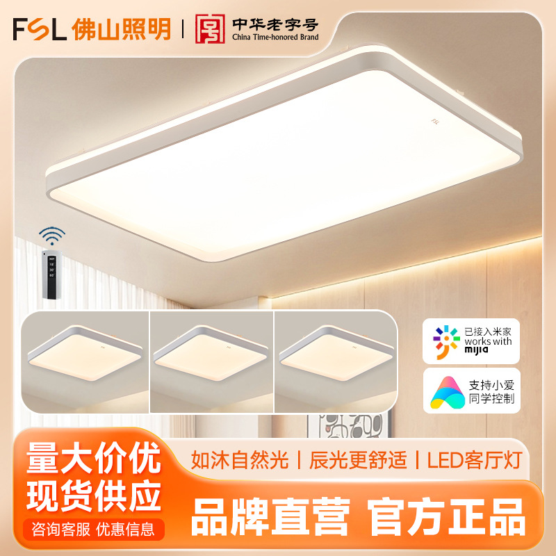 FSL Foshan iluminación LED lámpara de techo moderna iluminación minimalista de tres dormitorios lámpara de dos salas de estar lámpara de techo rectangular