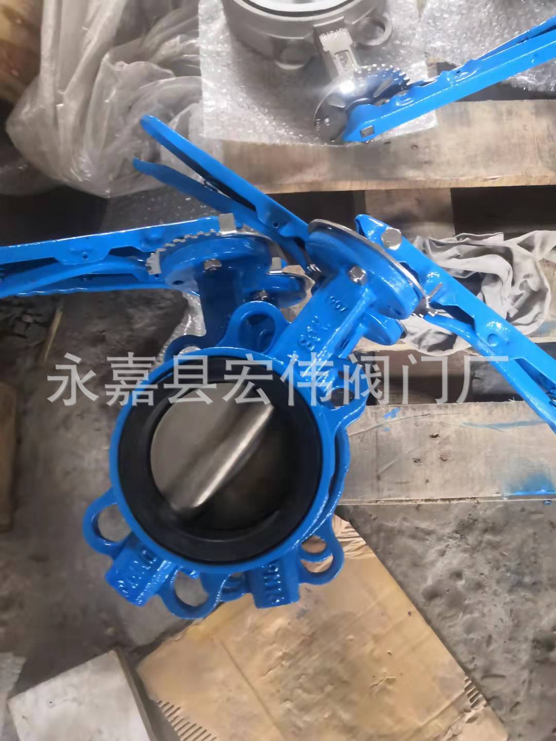 手动蝶阀D71X-16P 不锈钢手柄蝶阀 衬胶蝶阀