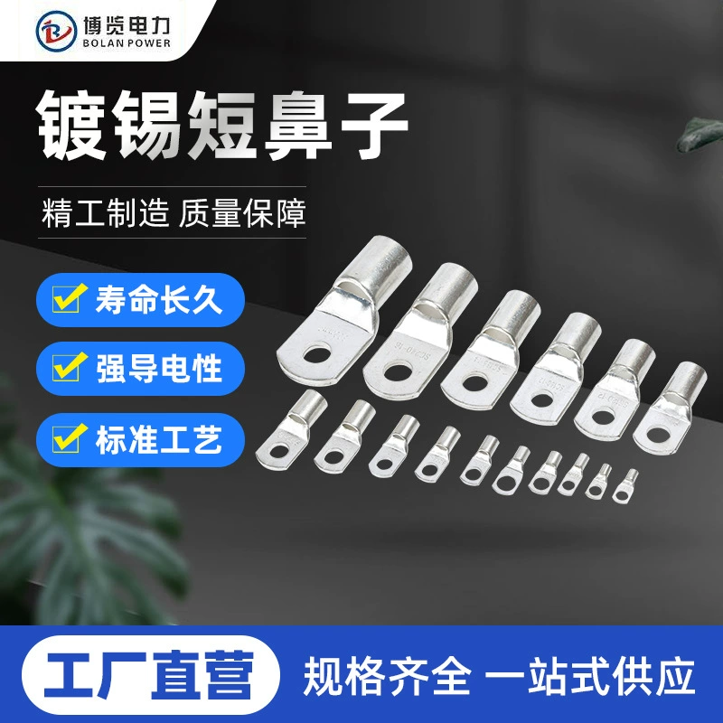 Медный медный нос глазок серии SC медный терминал 16 квадратный прижимной нос Луженый короткий медный провод