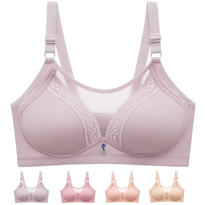 Women's Thin Strapless Bra, Large Size, Wireless, Push-Up, Side Support, Anti-Exposure, Full Cup Bra Wholesale