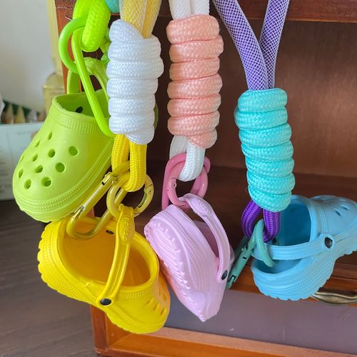 Handmade diy Crocs creative trinkets cartoon keychain accessories school bag pendant key chain gift GJ115