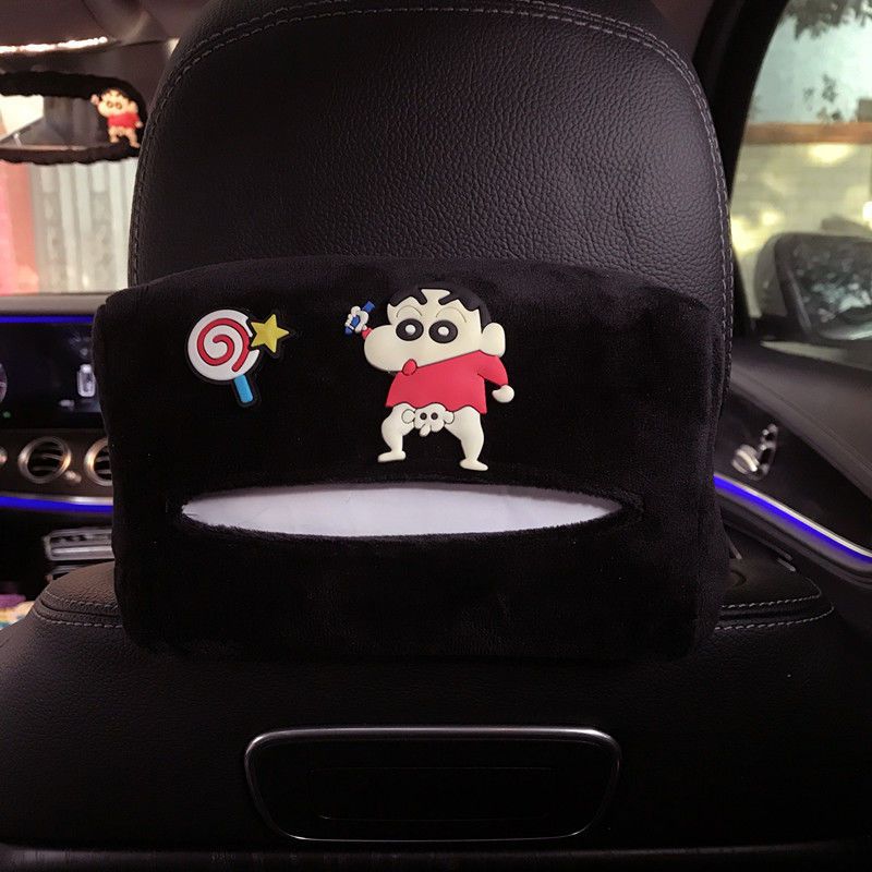 Cute Little Boy Car Interior Set, Steering Wheel, Headrest, Car Seat Belt Shoulder Protector, Car Modification Interior