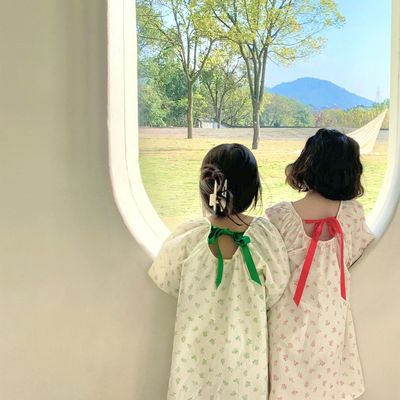 Girls dress Long sleeve 2021 new pattern Western style Broken flowers Easy children leisure time skirt baby Korean Edition With skirt