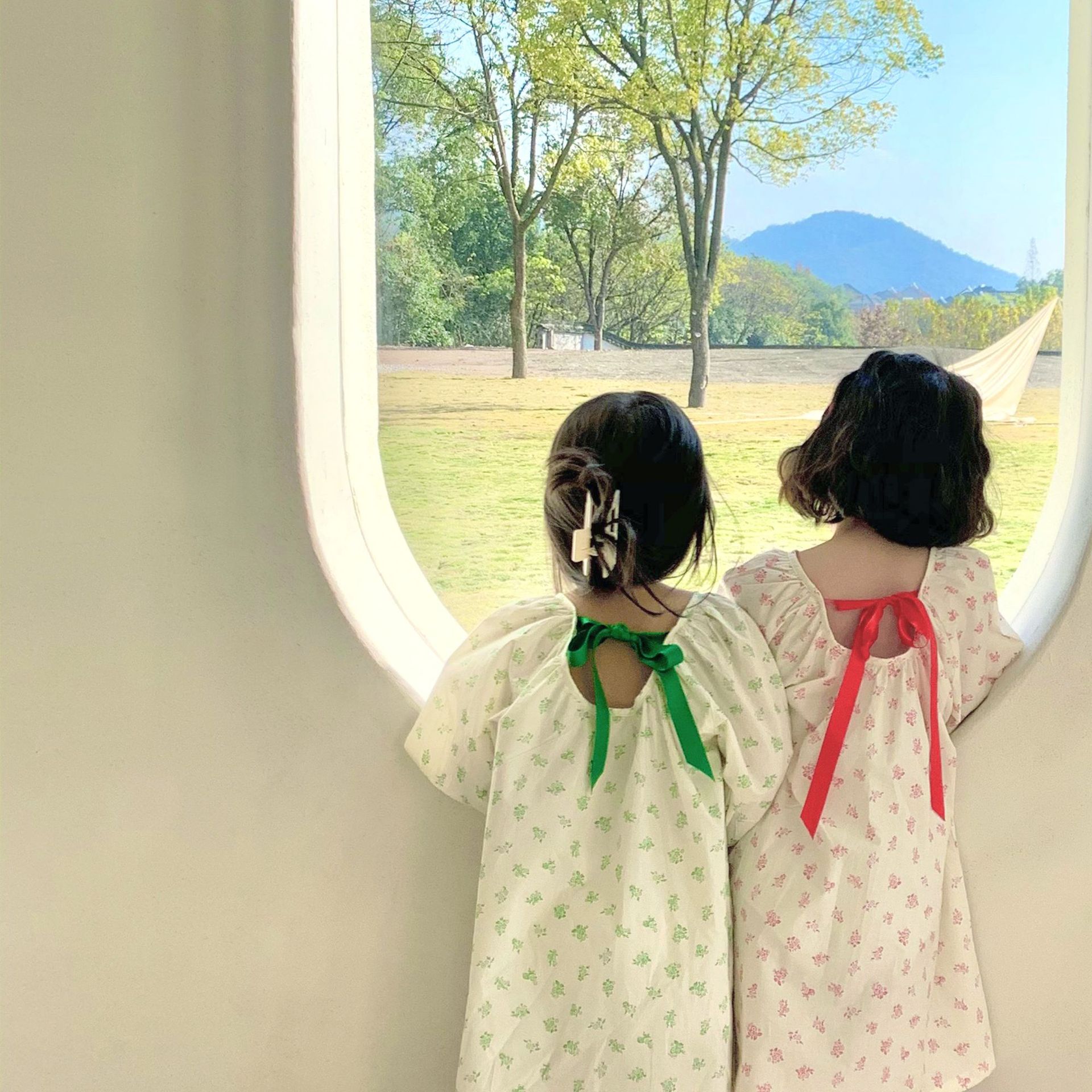 Girls dress Long sleeve 2021 new pattern Western style Broken flowers Easy children leisure time skirt baby Korean Edition With skirt