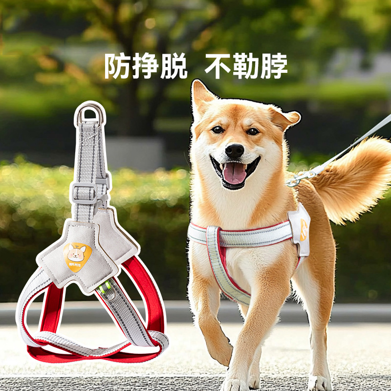Transfronterizo perro Y cinturón de pecho ligero de tamaño medio para perros para caminar cuerda de perros para mascotas reflectantes
