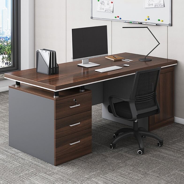 Office Desk, Desktop Boss Desk, Office Staff Desk and Chair Combination, Simple Modern Home Desk, Computer Desk