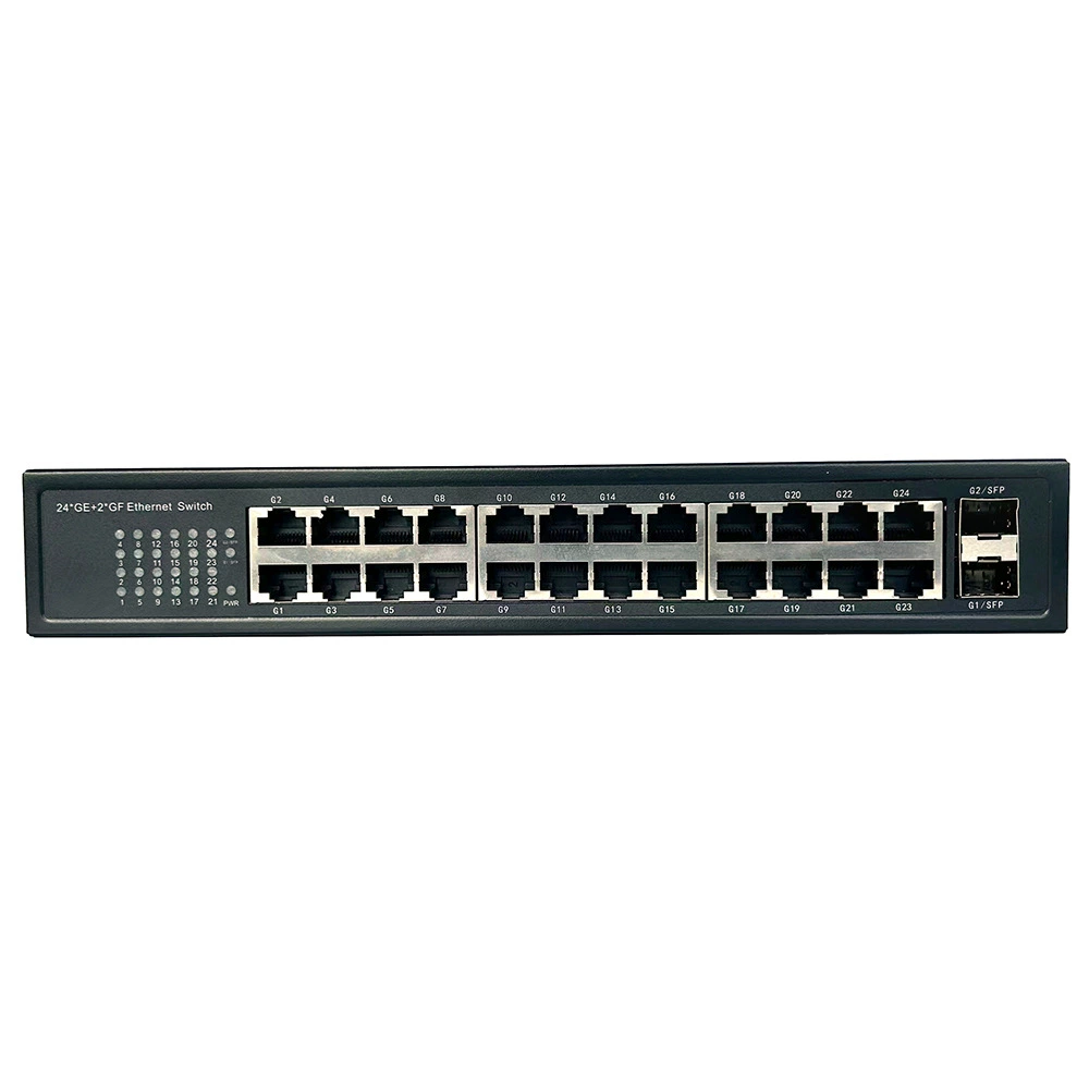 Коммутатор Ethernet на 24 порта Ranger Gigabit, 2 световых индикатора, верхний/верхний переключатель