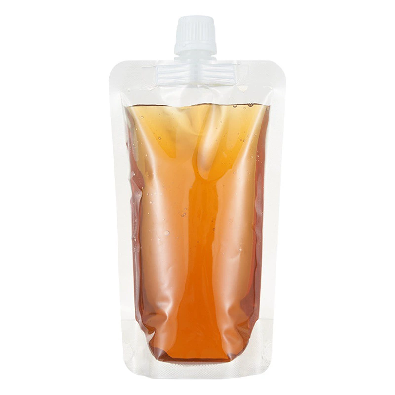 Одноразовый мешок для напитков порошок улитки сливовый суп мешок соевого молока мешок для сока на вынос прозрачный самонесущий мешок всасывающего сопла печать