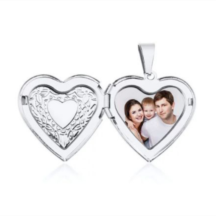 Women's Gender Plating Design Romantic Heart Shape Stainless Steel Plating Pendant Necklace