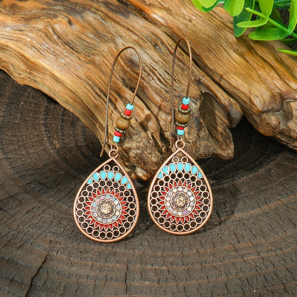 Personalized fashion retro drop earrings cross-border hot long drop earrings Europe and the United States creative jewelry wholesale