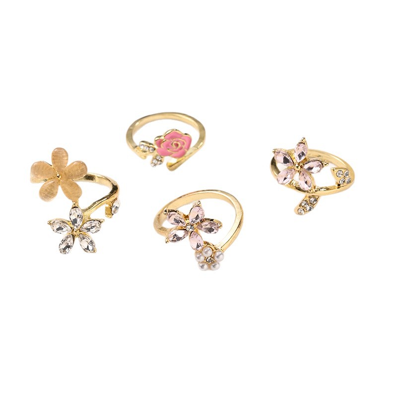 Minimalist Stackable Ring Set With Cubic Zirconia For Women_voghion.com
