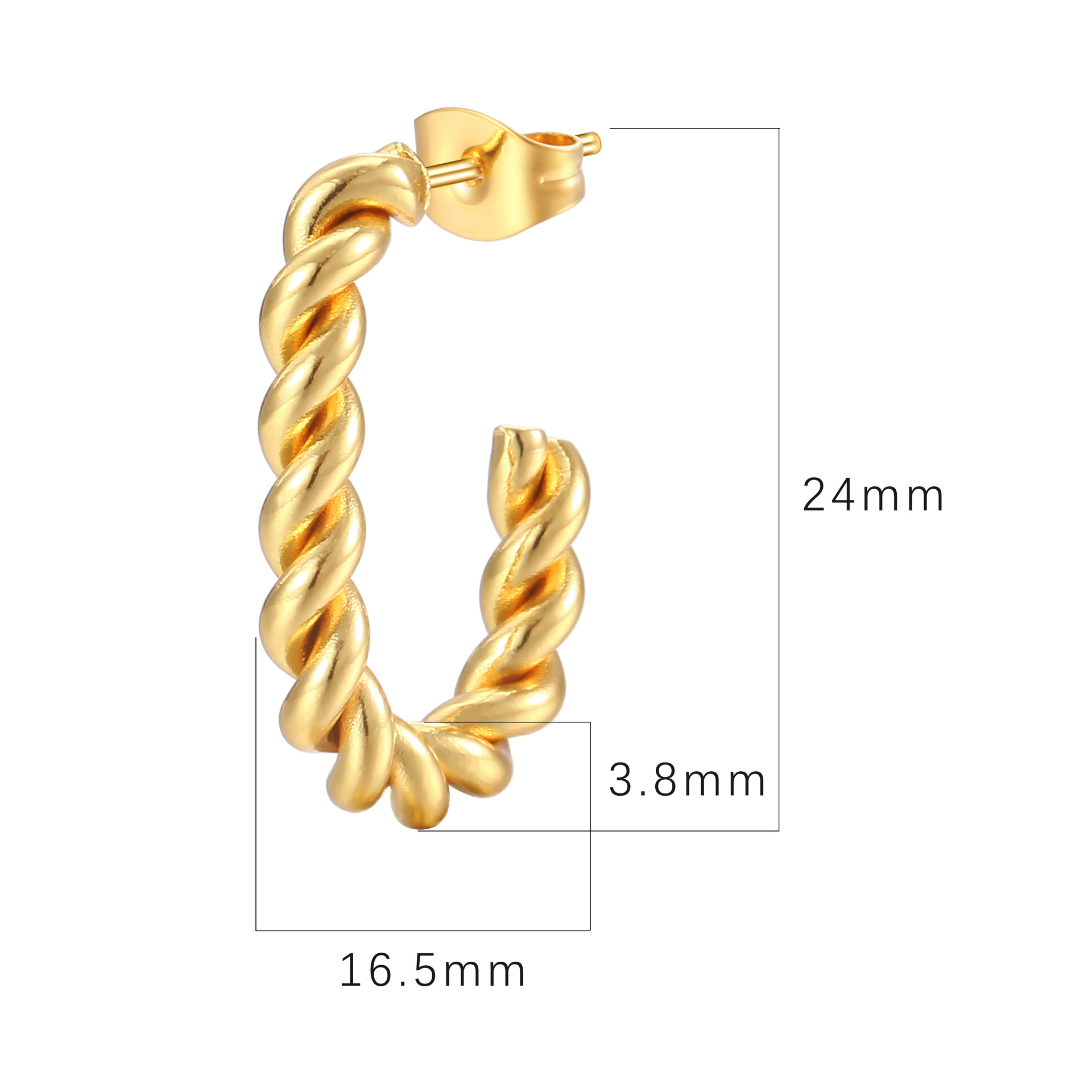 Pendientes de comercio electrónico transfronterizo torcedura pendientes vintage pendientes de diseño de luz clásica fábrica al por mayor en stock