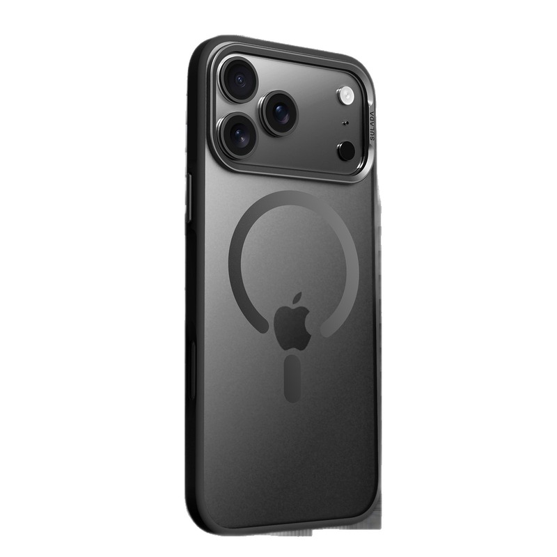 适用苹果16promax半透雾面磨砂磁吸手机壳iPhone17橙色肤感商务壳|undefined