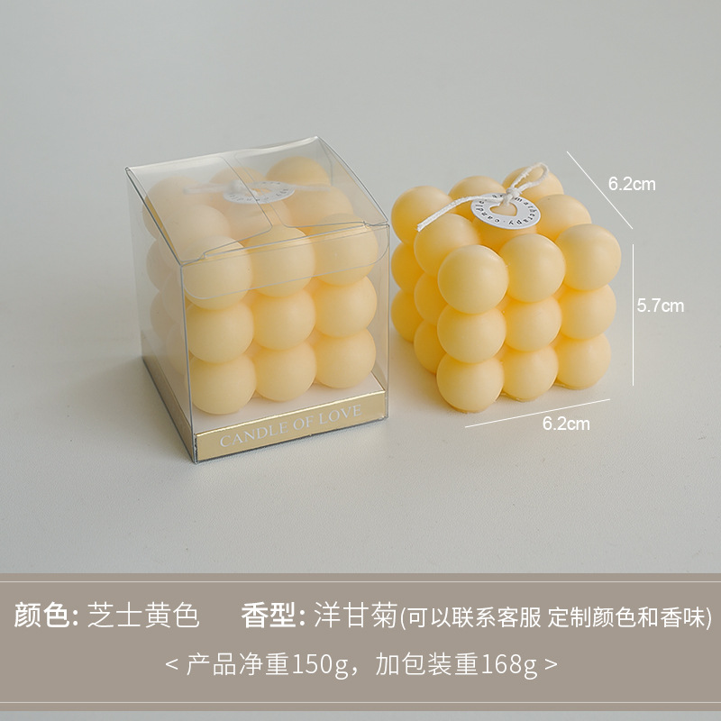 Cubo de Rubik Vela Regalos de mano Ambiente creativo transfronterizo Adornos hechos a mano Regalos de cumpleaños Personalización de velas aromáticas