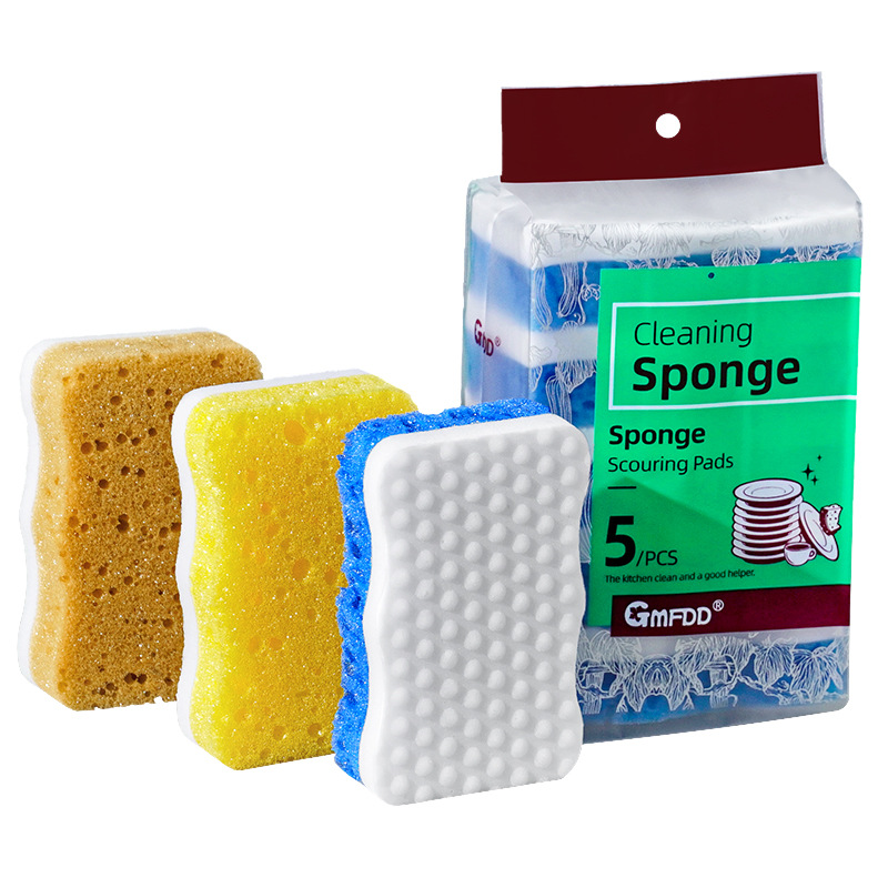 Limpiador de nano esponja de alta espuma de dos colores en forma de S, esponja de limpieza para lavar platos de cocina, estropajo, limpieza de descontaminación doméstica, limpiador mágico