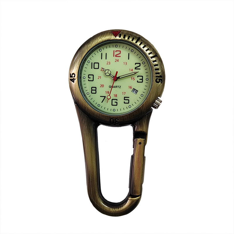 Calendario reloj mosquetón antiguo color mochila colgante reloj luminoso reloj de bolsillo reloj de cintura anciano reloj de enfermera estudiante reloj de tiempo